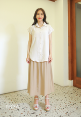 DAITAN Rayon Shortsleeve Shirt - Cream