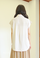 DAITAN Rayon Shortsleeve Shirt - Cream