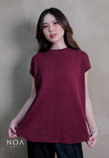 RAKU Knitted Oversized Sleeveless Blouse