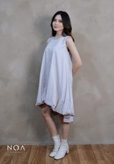 RINAMI Nylon Sleeveless Balloon High Low Dress