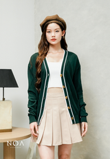 NATSUME Embossed Knitted Cardigan