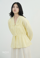 NATSU Linen Long Puff Sleeve Blouse