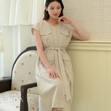 SORAMI Sleeveless Pocket Dress