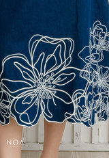 NOA X KUSUMANGGI - ARUKA Embroidery A-Line Maxi Skirt