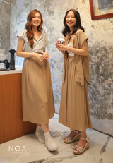 DAITAN Rayon Shortsleeve Shirt - White Stripe Green