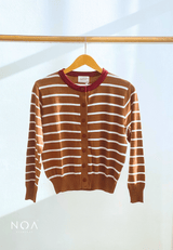 UME Basic Stripes Knitted Cardigan