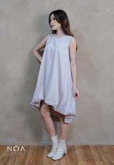 RINAMI Nylon Sleeveless Balloon High Low Dress