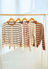 UME Basic Stripes Knitted Cardigan