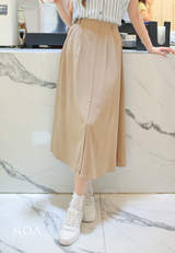 DAITAN Rayon Skirt - Light Brown