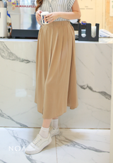 DAITAN Rayon Skirt - Light Brown