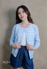 UME Basic Stripes Knitted Cardigan