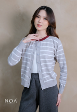 UME Basic Stripes Knitted Cardigan