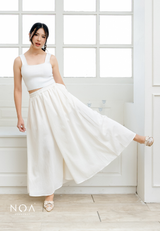 NOA X KUSUMANGGI - NAEKA Sheer Look Wide Long Pants with Inner