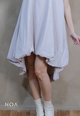 RINAMI Nylon Sleeveless Balloon High Low Dress