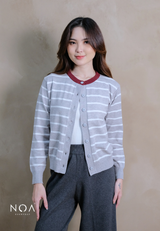 UME Basic Stripes Knitted Cardigan