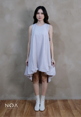 RINAMI Nylon Sleeveless Balloon High Low Dress