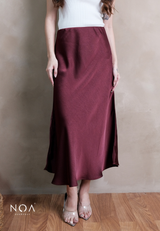 RITSUKA Satin Midi Skirt