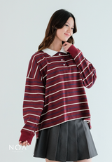 KASHI Striped Rugby Long Sleeve T-Shirt
