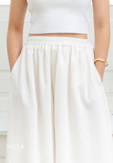 NOA X KUSUMANGGI - NAEKA Sheer Look Wide Long Pants with Inner