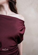 RITSU Sateen Off Shoulder Sleeveless Blouse