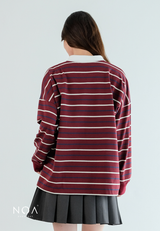 KASHI Striped Rugby Long Sleeve T-Shirt