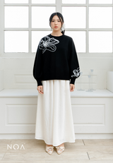 NOA X KUSUMANGGI - NAEKA Sheer Look Wide Long Pants with Inner