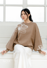 NOA X KUSUMANGGI - YORINE Knitted Puff Sleeve Blouse