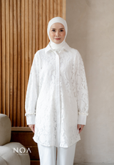 NOA X DHATU AKARI Lace Shirt Dress