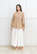 NOA X KUSUMANGGI - KEIKA Embroidery Pocket Long Sleeve Shirt