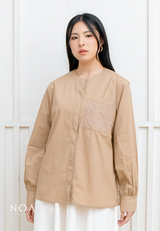 NOA X KUSUMANGGI - KEIKA Embroidery Pocket Long Sleeve Shirt