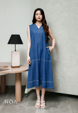 ISAO Denim Sleeveless Dress