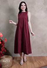 MIKA Cotton Sleeveless Flare Maxi Dress