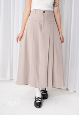 ARISA H-Line Maxi Skirt - Cream