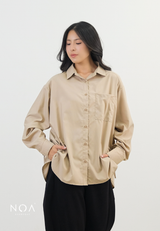 RIZUKA Back Drawstring Long Sleeve Shirt