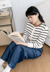 UME Basic Stripes Knitted Cardigan