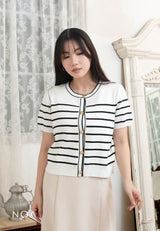 AIKO Knitted Striped Blouse