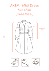 AKEMI Puffsleeve Midi Dress - Mocca