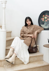 NOA X DHATU RUMI Oversized Pocket Shirt Dress