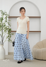 MIZU Nylon Maxi Skirt
