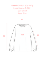 ORINO Cotton 20s Puffy Long Sleeve T-Shirt