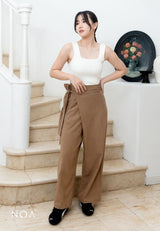 AYAKA Linen Wrap Straight Pants