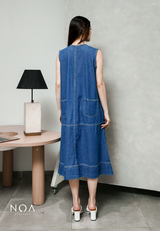 ISAO Denim Sleeveless Dress