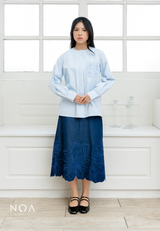 NOA X KUSUMANGGI - KEIKA Embroidery Pocket Long Sleeve Shirt