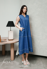 ISAO Denim Sleeveless Dress