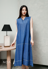 ISAO Denim Sleeveless Dress