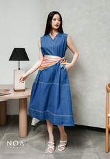 ISAO Denim Sleeveless Dress