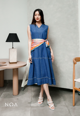 ISAO Denim Sleeveless Dress