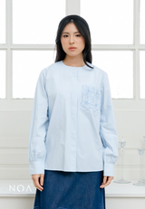 NOA X KUSUMANGGI - KEIKA Embroidery Pocket Long Sleeve Shirt