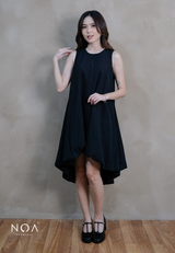 RINAMI Nylon Sleeveless Balloon High Low Dress