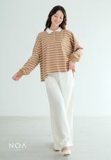 KASHI Striped Rugby Long Sleeve T-Shirt